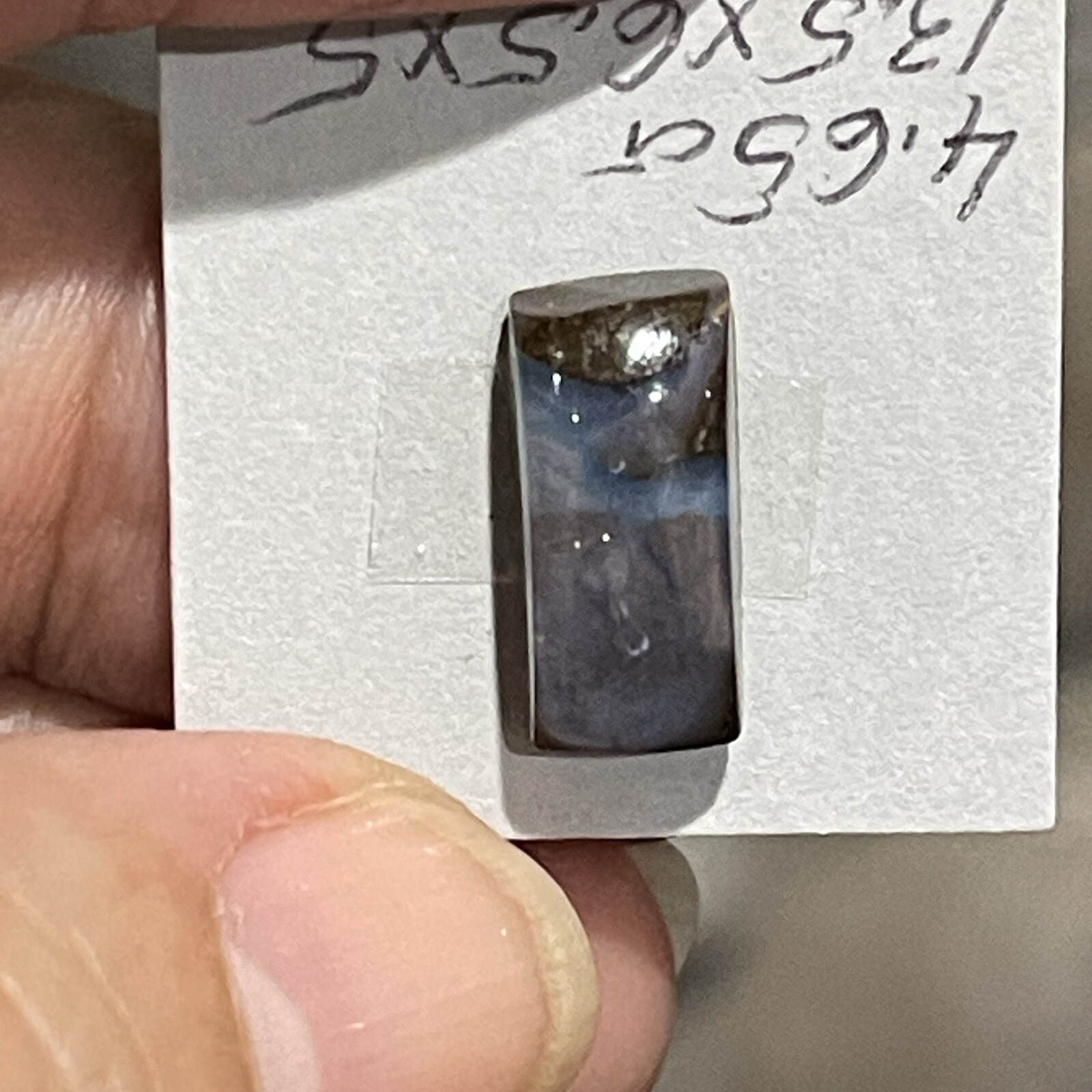 4.65ct 13.5×6.5x5mm Australian Crystal Boulder Opal Cabochon Ring Gem