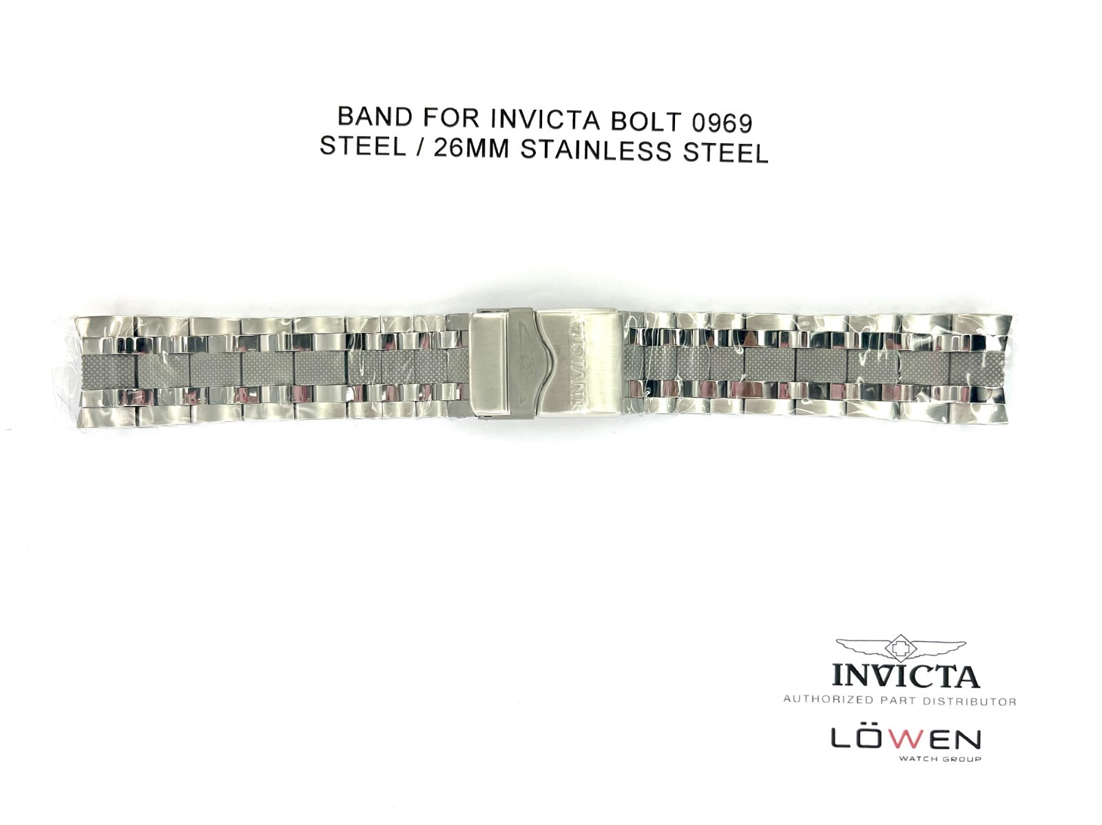 Authentic Invicta Bolt 0969 Stainless Steel 26mm Watch Band
