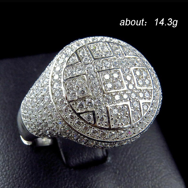 2.55CT Simulated Diamond Elegant Ring Silver Plated Micro Pave Bling Ring