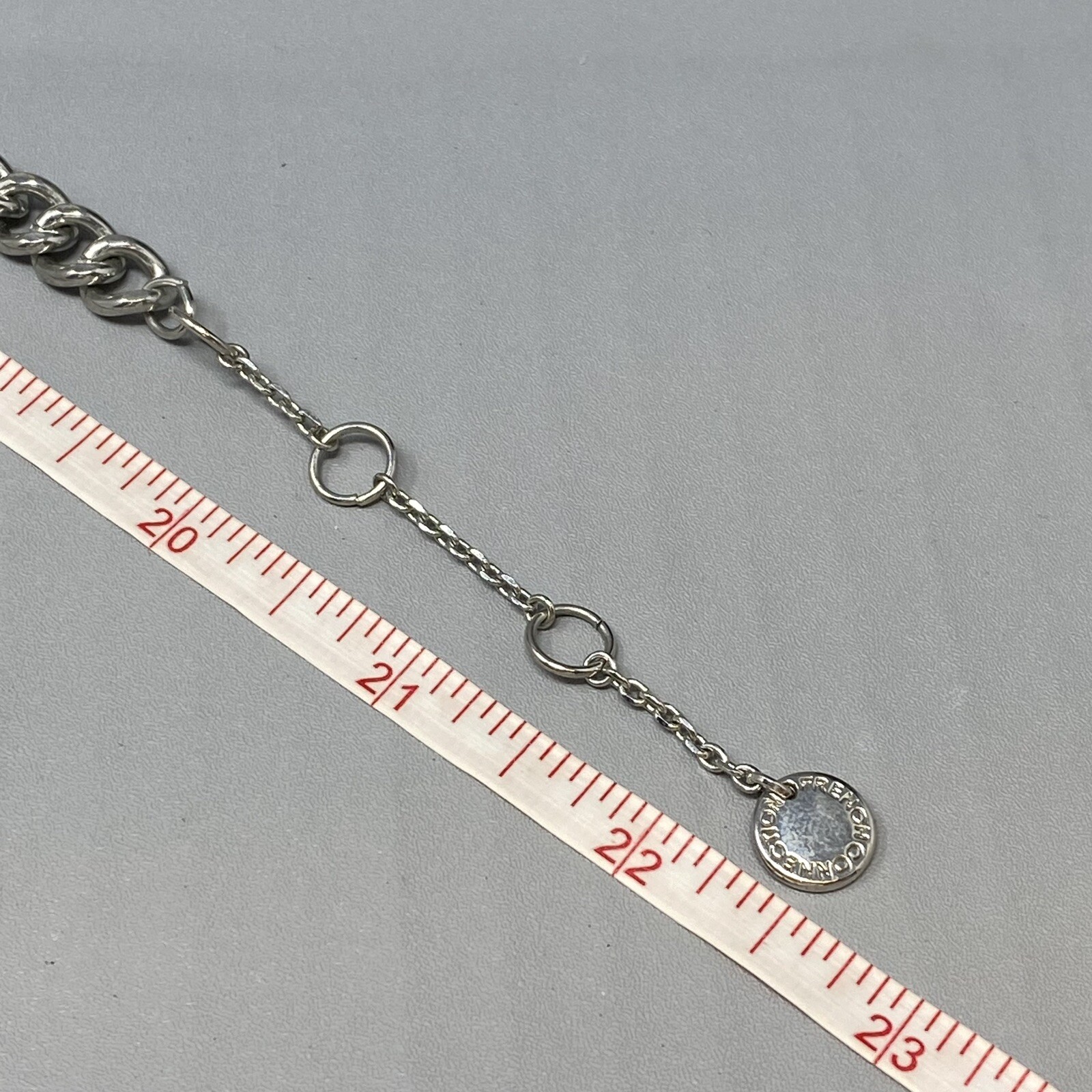 Designer Necklace Gray Black Yellow Faux Stone Acrylic French Connection Chunky