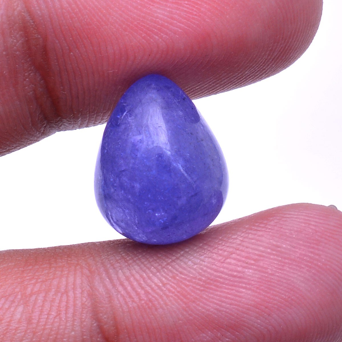 13.90 Cts Certified Natural Tanzanite Untreated Pear Cabochon 15mm*12mm Gemstone