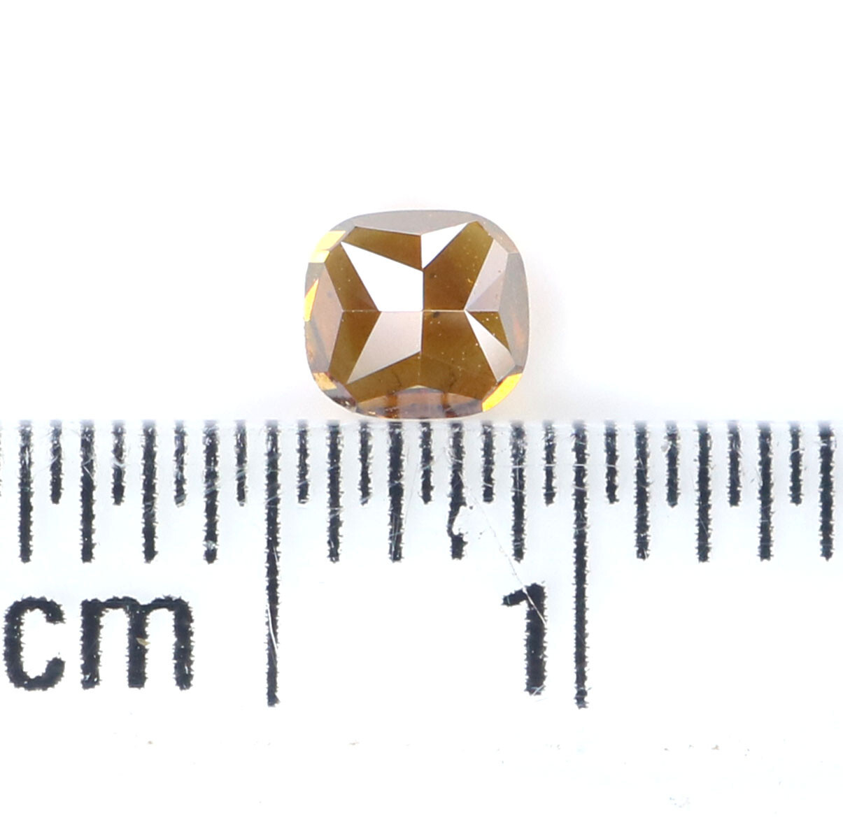 0.34 Ct Natural Loose Cushion Diamond 3.65 MM Coffee Brown Color Diamond KQ807