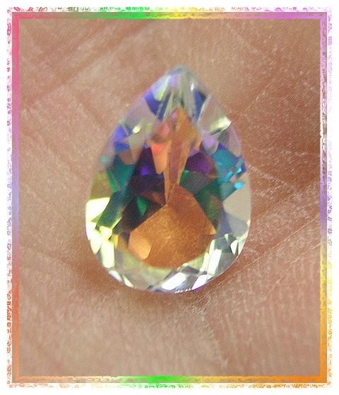Moonglow Orange Mystic Topaz 10mm x 7mm Pear Cut Gemstone – 2.30 ctw