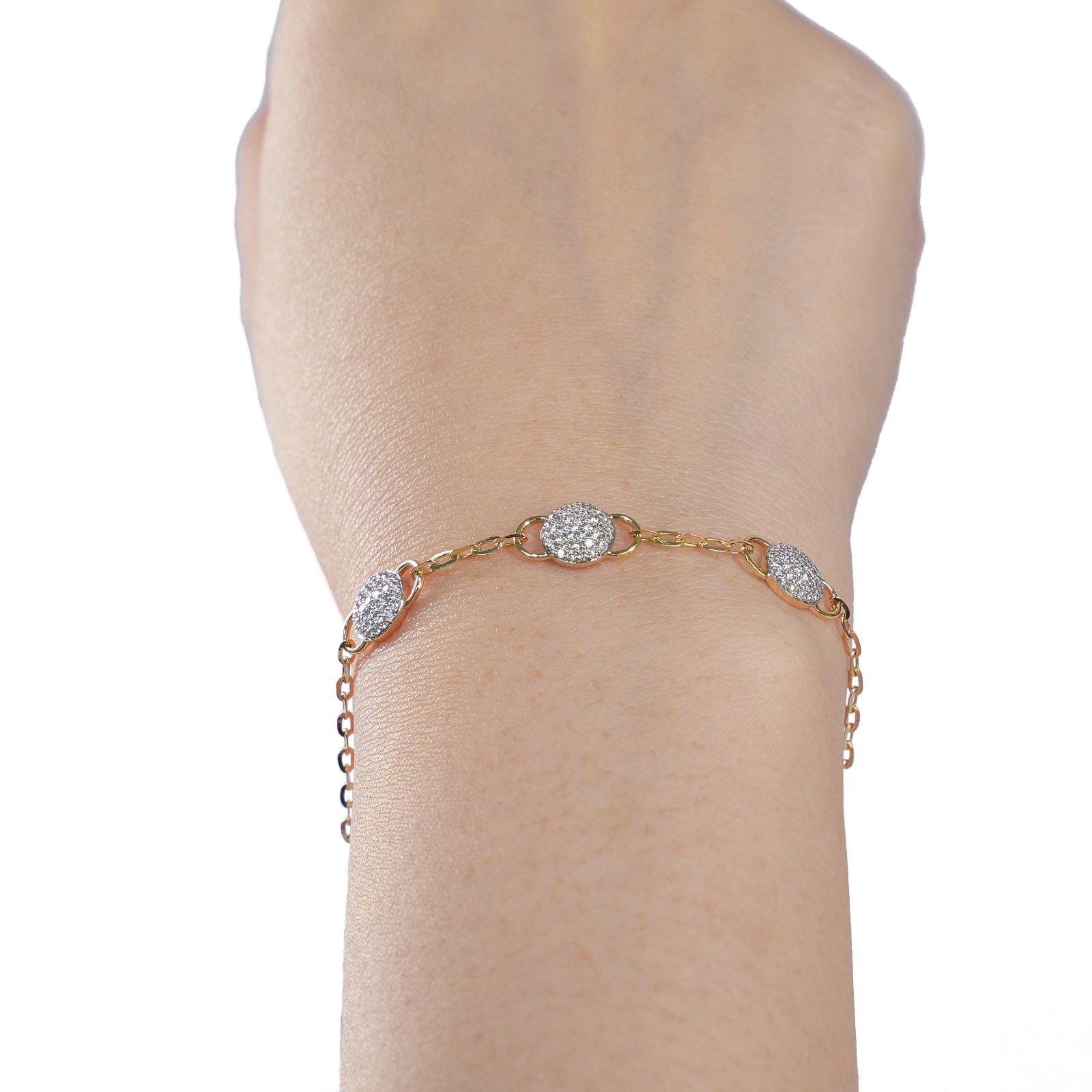 18 KARAT DIAMOND BRACELET| NATURAL DIAMOND | IGI CERTIFIED | WOMAN | YELLOW GOLD