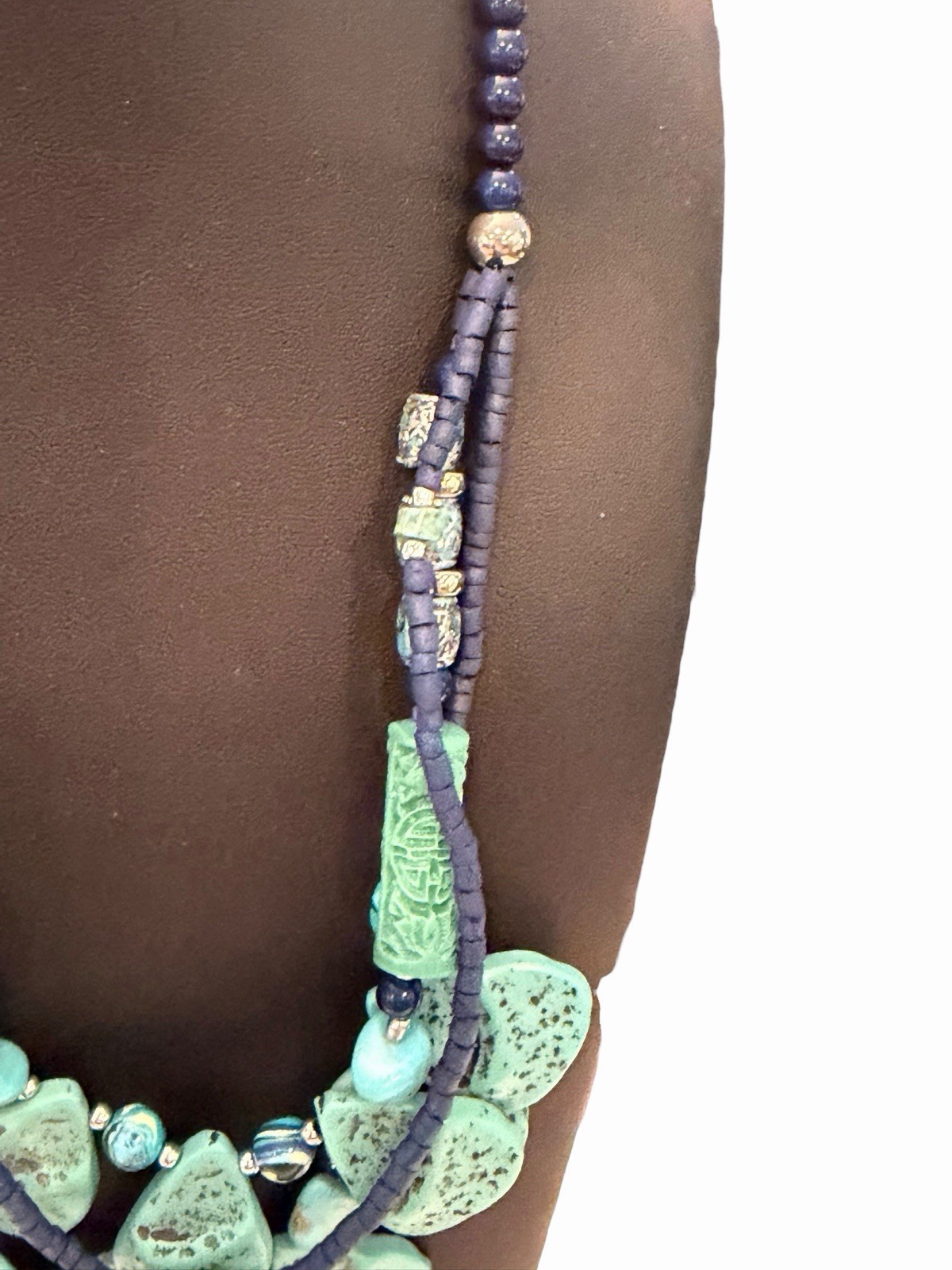 Chico’s Hera Pendant Necklace Turquoise Blue Statement Necklace NEW $55 Mermaid
