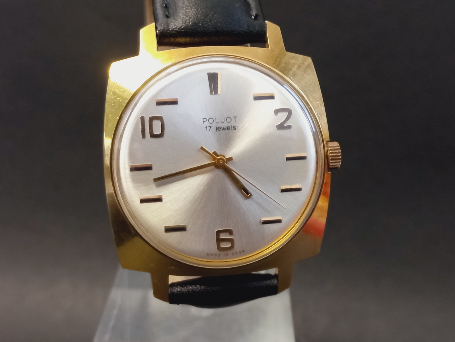 Soviet Vintage Watch Raketa, Rare Mechanical Gilded Watch USSR