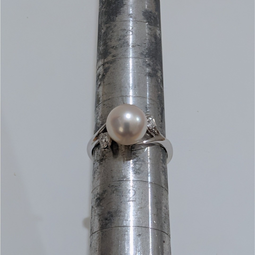 Mikimoto 8.4mm Akoya Cultured Pearl Ring Pt900 Platinum US Size 5.75 Japan