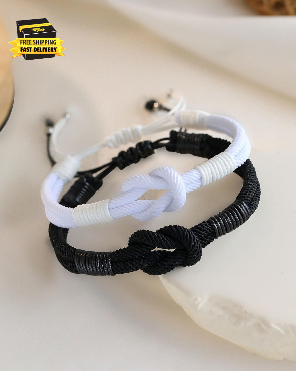 Pinky Promise Knot Bracelets, Couple Gifts Christmas Anniversary Valentines Men