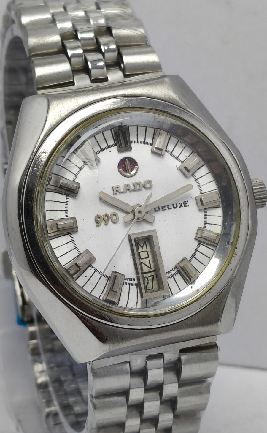 Vintage Rado Deluxe Automatic Day & Date Wrist watch Swiss Made For Men’s