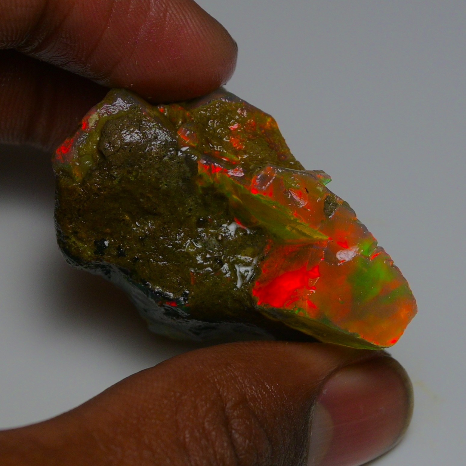 Stunning Ethiopian Opal Rough 84.05 Cts, Large Oil Opal Specimen Natural Opal