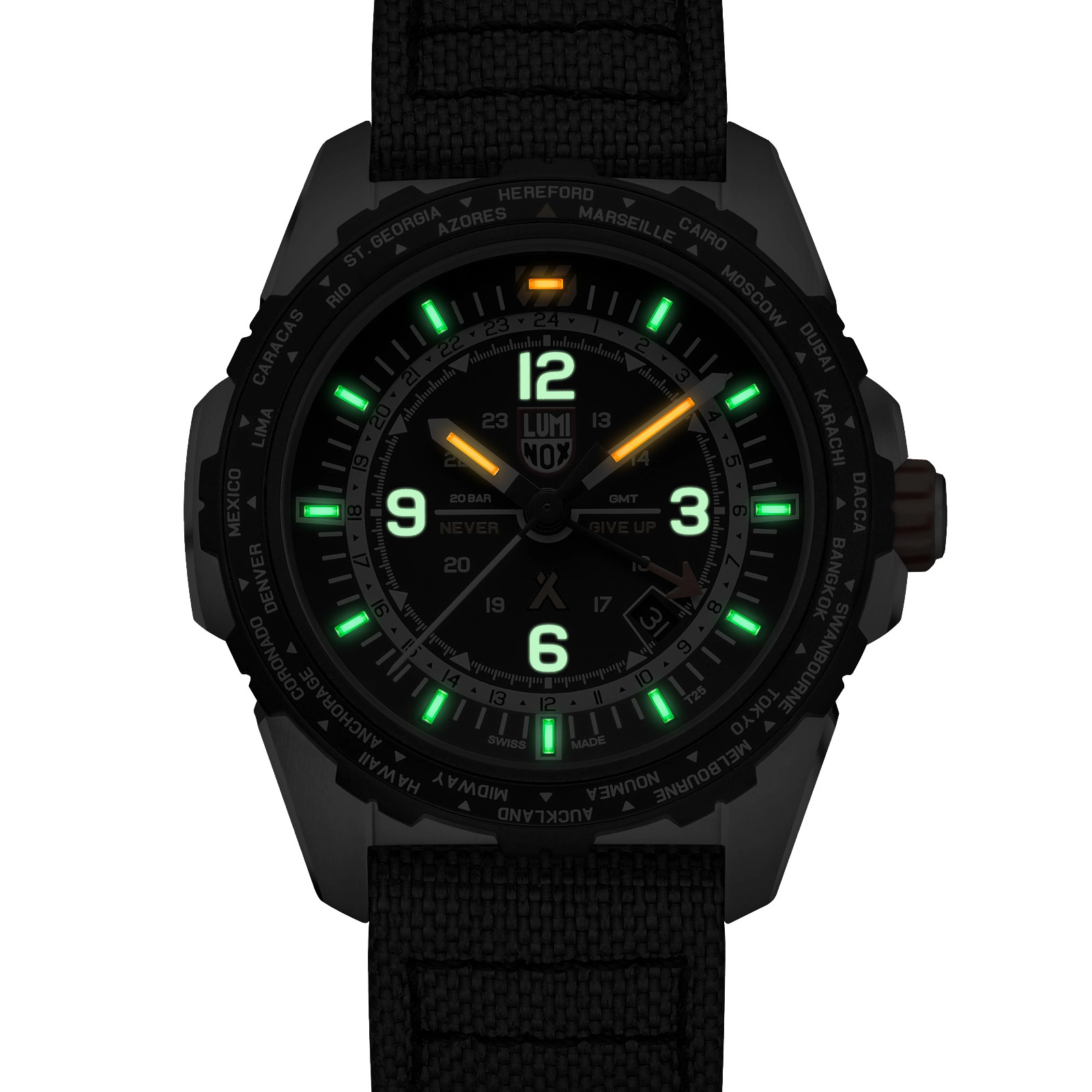 Luminox Men’s 45mm Bear Grylls Survival Air Multi Time Zone GMT Watch XB.3761