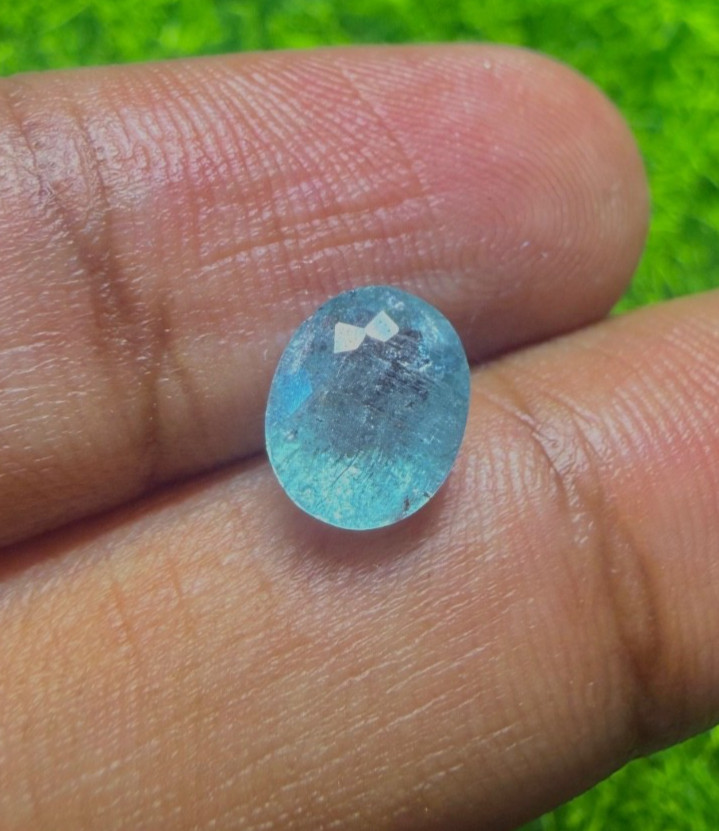 1.26cts 100% natural top quality neon blue paraiba tourmaline oval shape