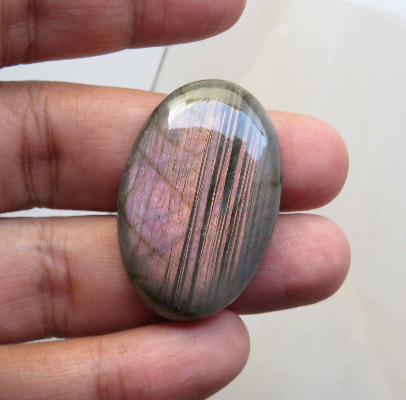 Purple Mix Labradorite Cabochon Natural Labradorite Stone For Jewelry 37x24x7MM