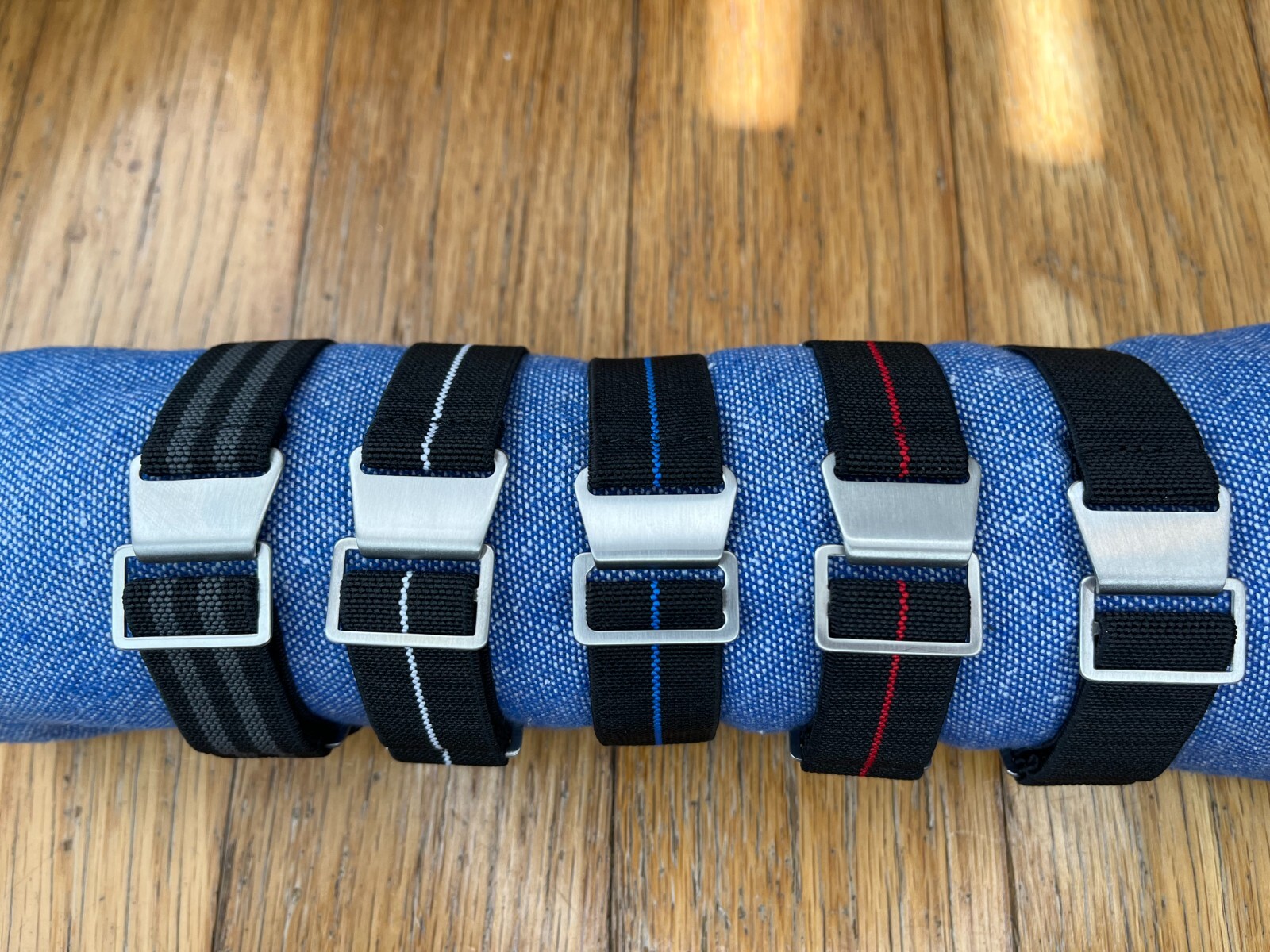 WISCASSET WATCH STRAPS Marine Nationale MN Parachute Elastic Strap (SHIPS FREE)