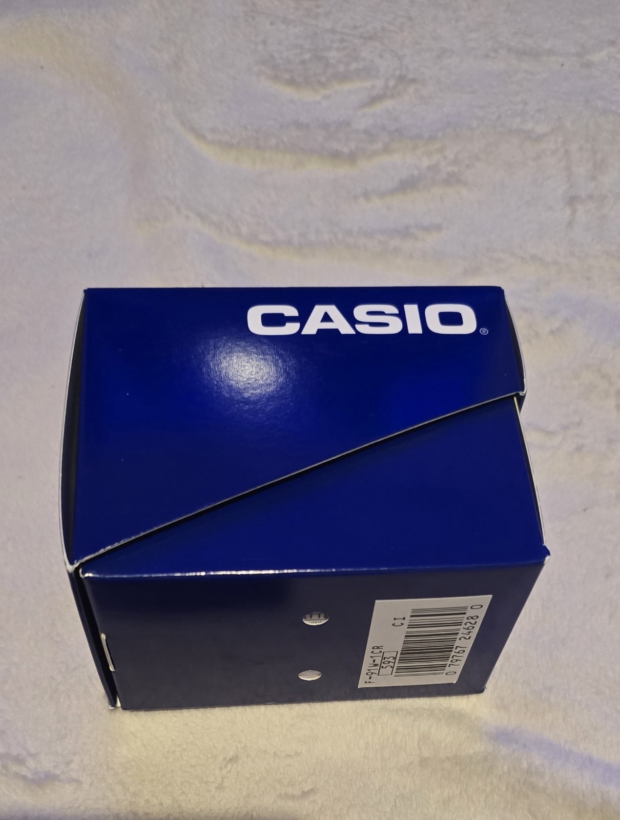 Casio F-91W Digital Quartz Alarm/Stopwatch Water Resistant Black Resin Box