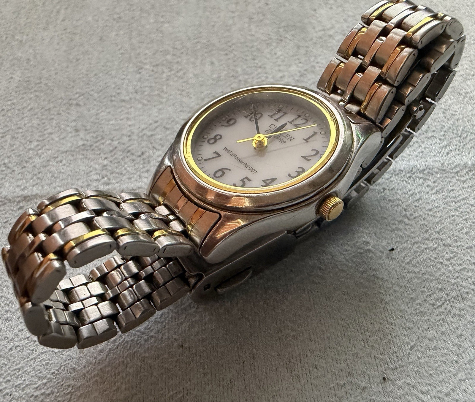 Citizen Eco Drive Ladies Watch Two Tone Silver Gold E030-L20484 TA