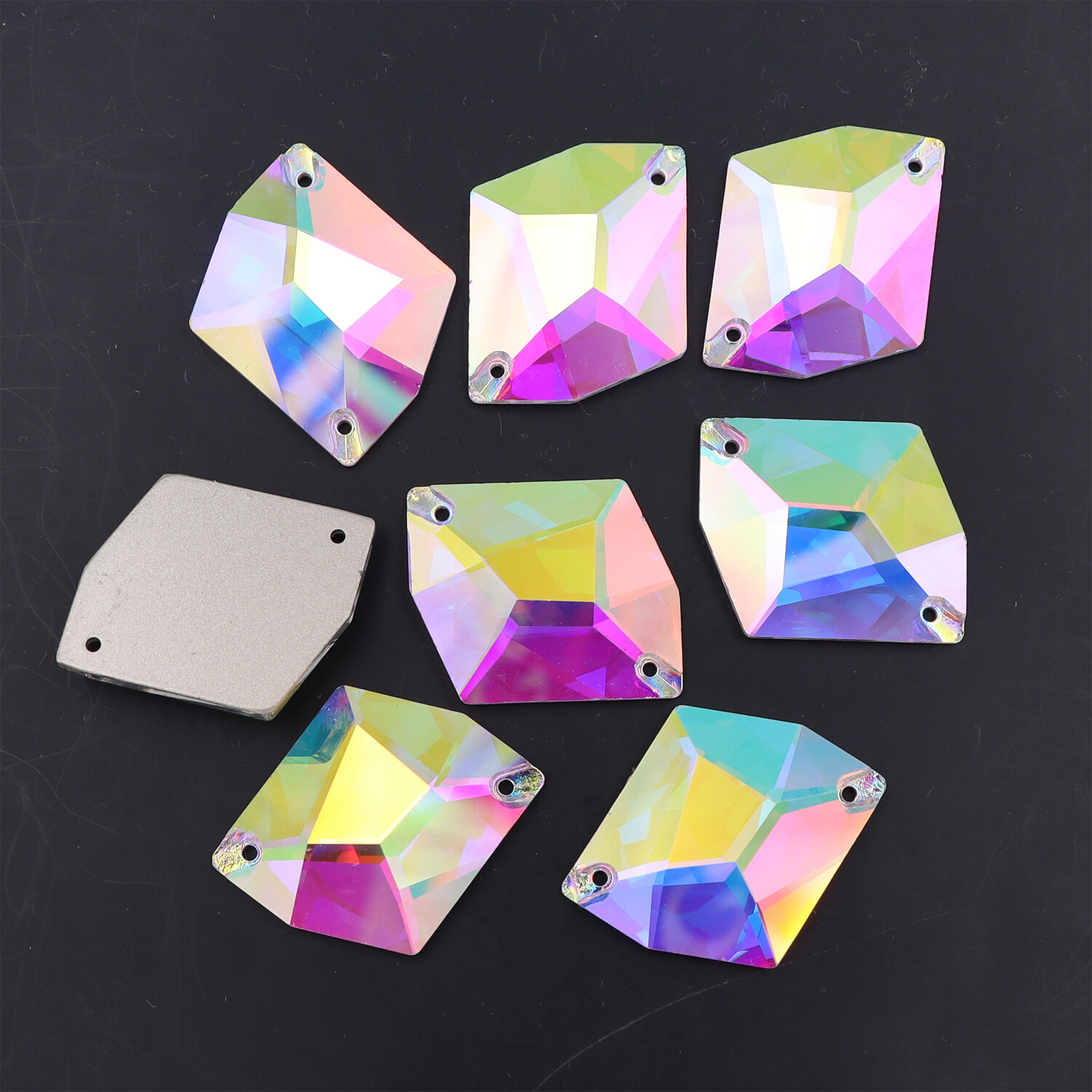 Sew On Rhinestones Crystal AB Glass Beads Flatback White Stones for Dress Making