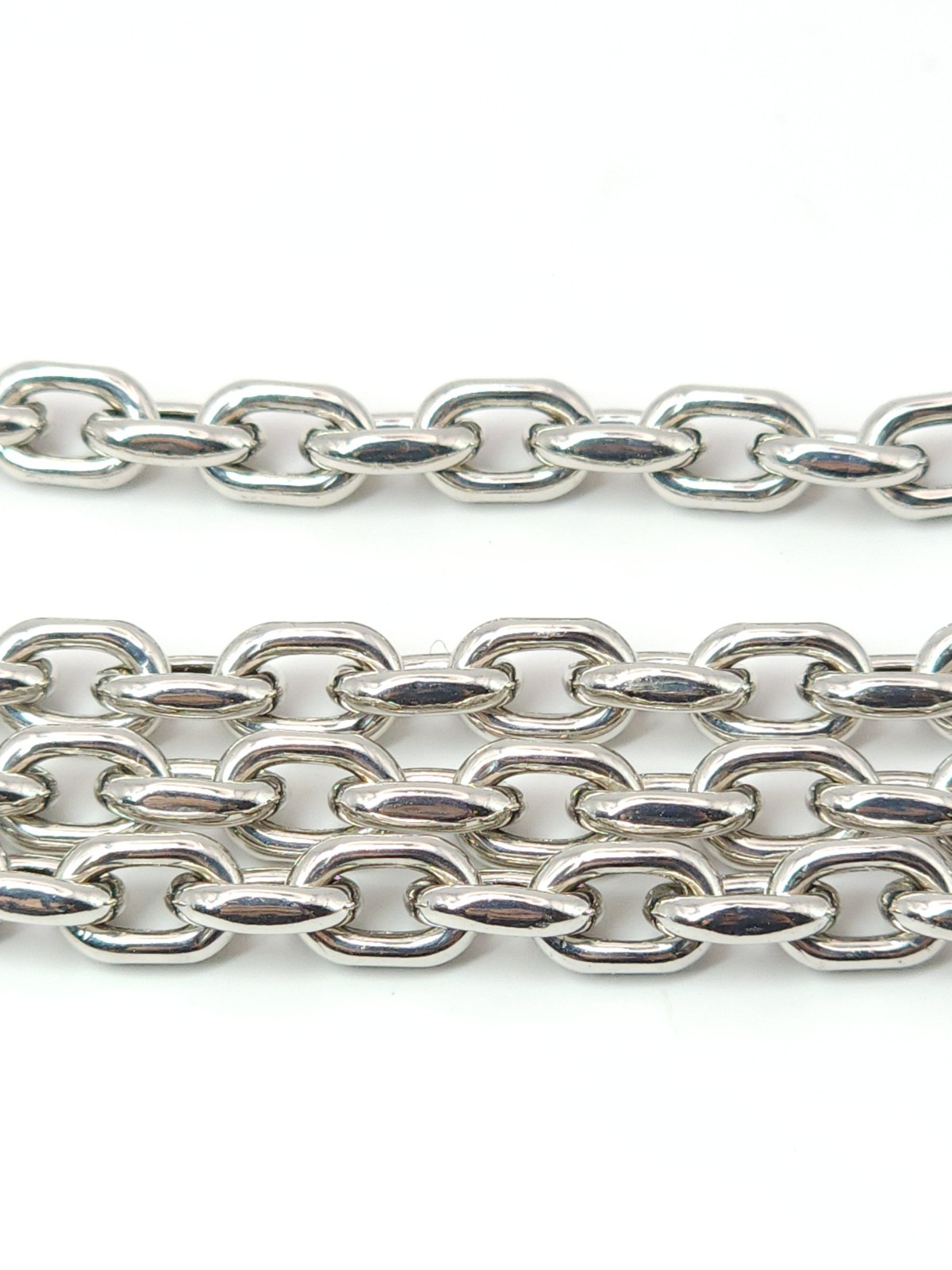 Milor Italy Solid Sterling Silver Cable Chain Necklace Adjustable 19-28″ 5.5mm