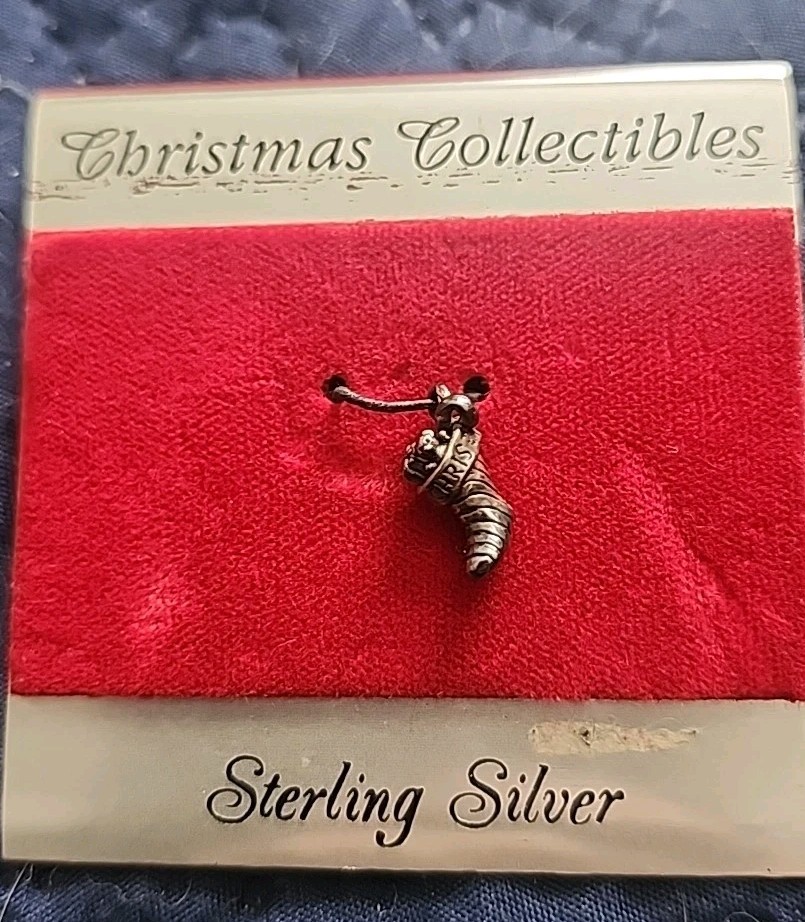 NEW Sterling Silver Holidays Charm CHRISTMAS COLLECTIBLES Stocking