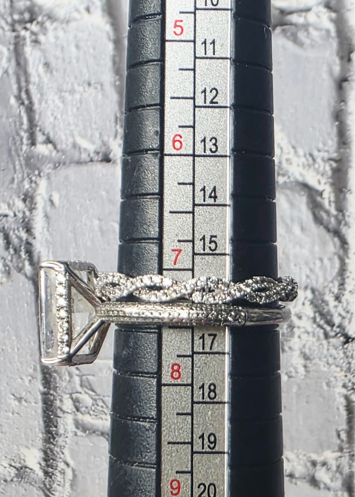 925 Sterling Silver CZ Bridal Ring Set Solitaire Engagement & Eternity Band Ring