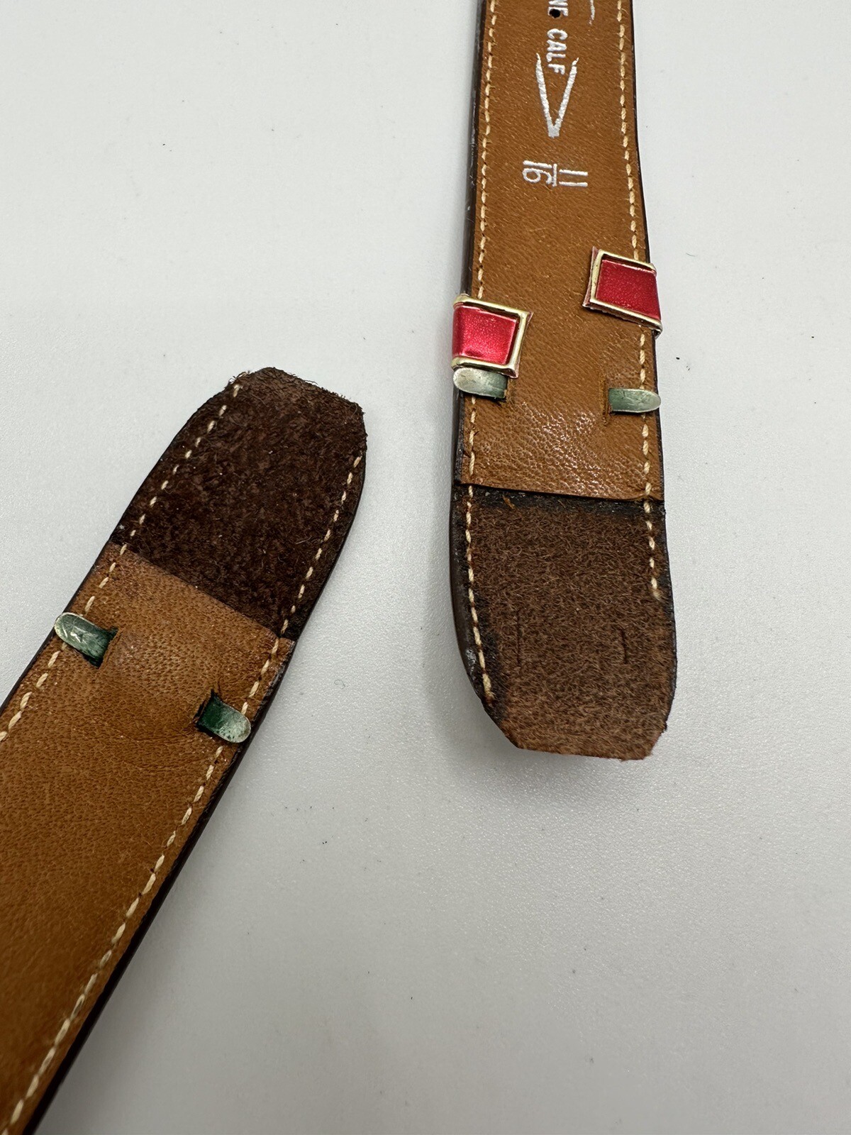 Genuine Calf Skin 11/16” 18mm Vintage New Old Stock Brown Leather Watch Band