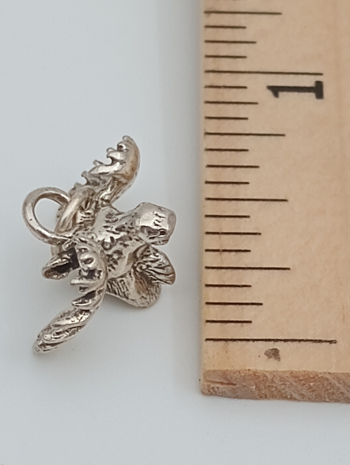 moose charm sterling silver hunting moose horns 3D 925 .925