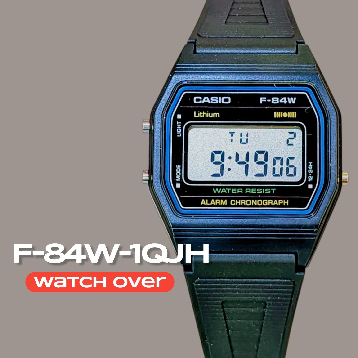Brand new, authentic Casio F-84W (F-84W-1QJH), the predecessor to the F91W. A re