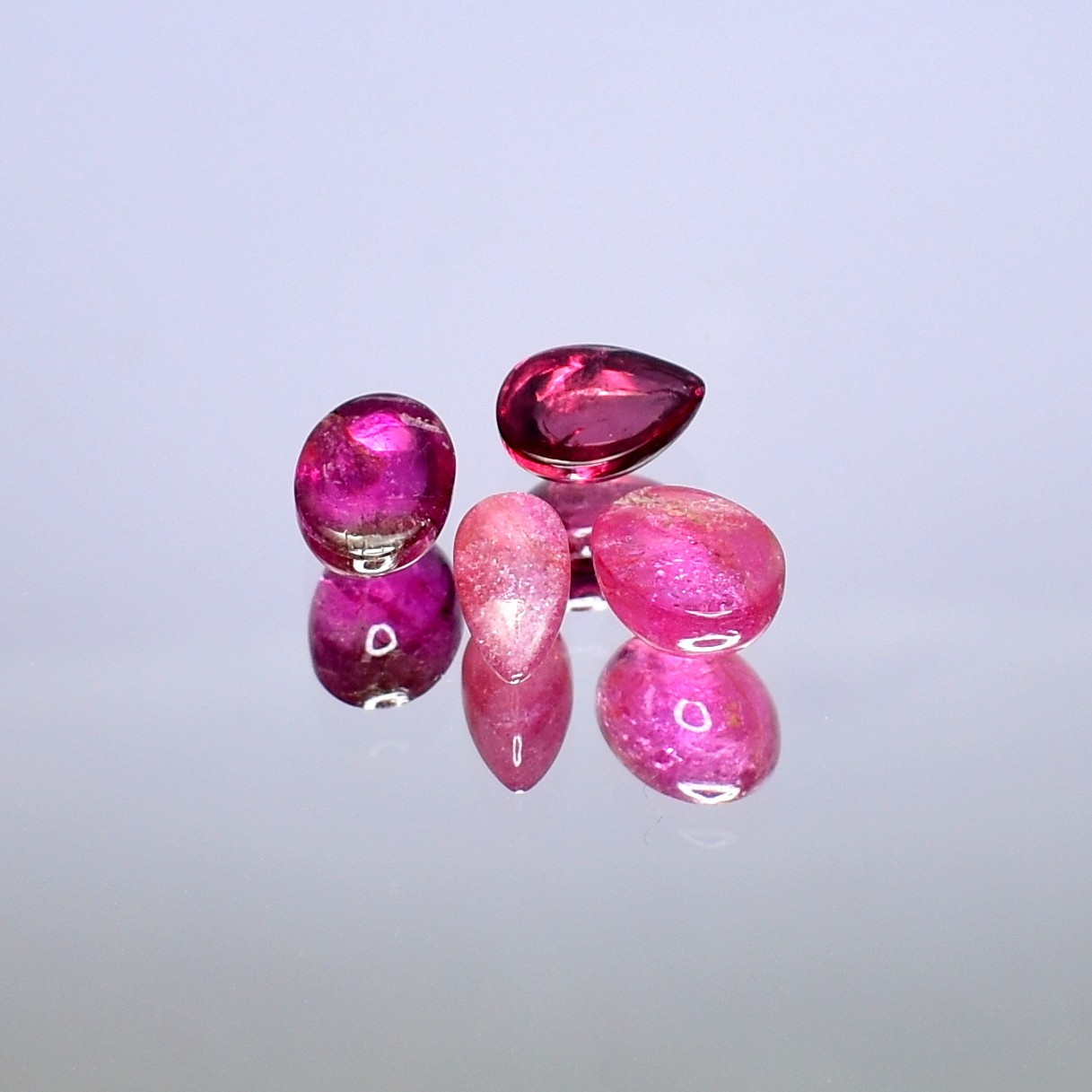 Pink Tourmaline Cabochon , Natural Gemstone Lot, Healing Crystals 6.45 Cts