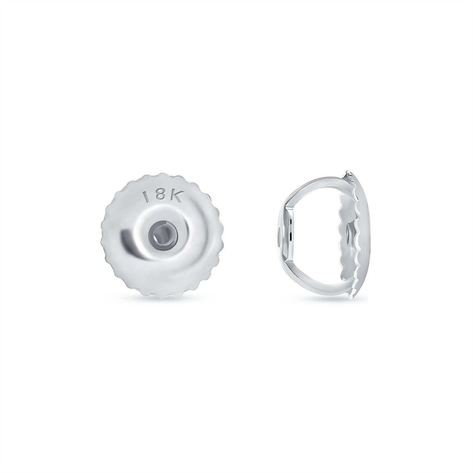 1/4 Ct Round LabCreated Grown Diamond Earrings 18K White Gold D/VVS 3Prong Screw