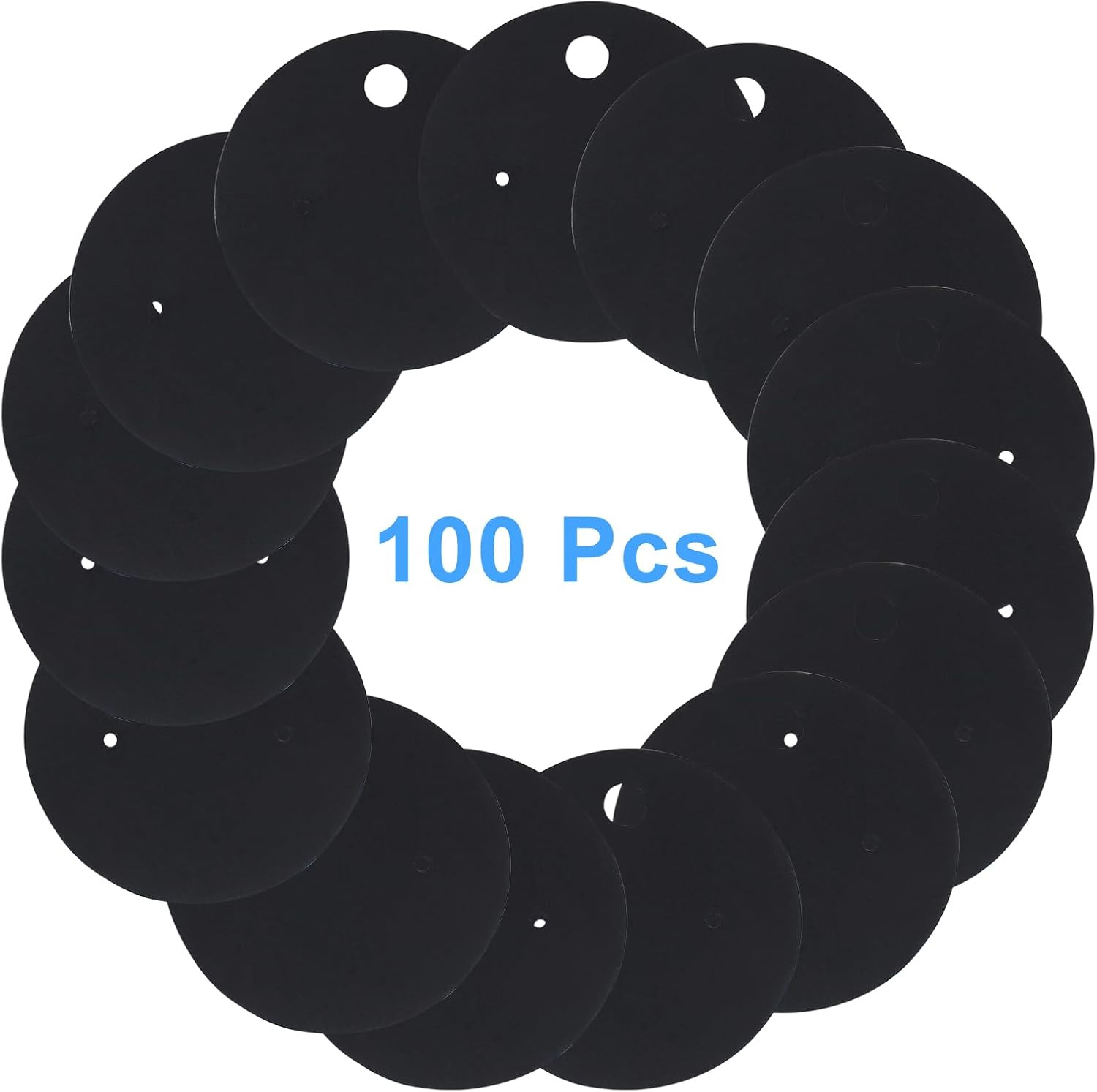 round Earring Display Holder Cards, 5Cm/2 Inch, Black, 100 Pcs | Kraft