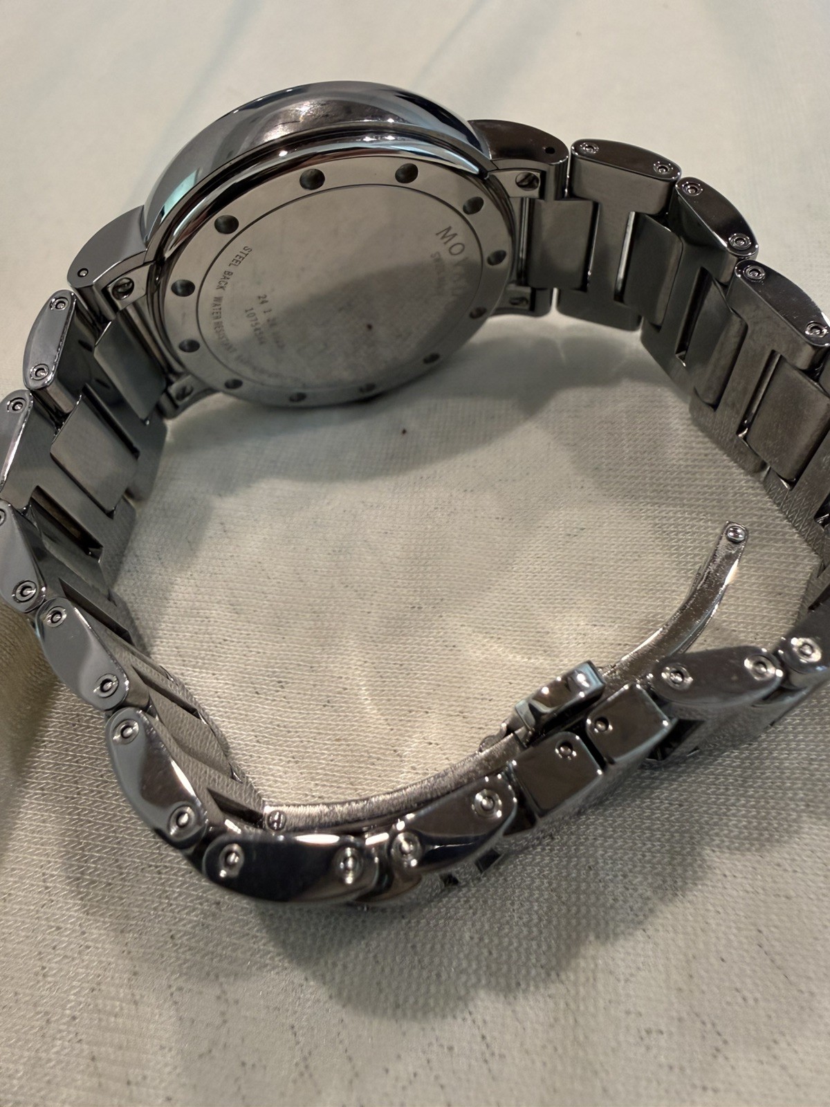 Movado DURA TUNGSTEN Museum Mens Watch Black Dial Ref 0606433 Swiss Box / Papers