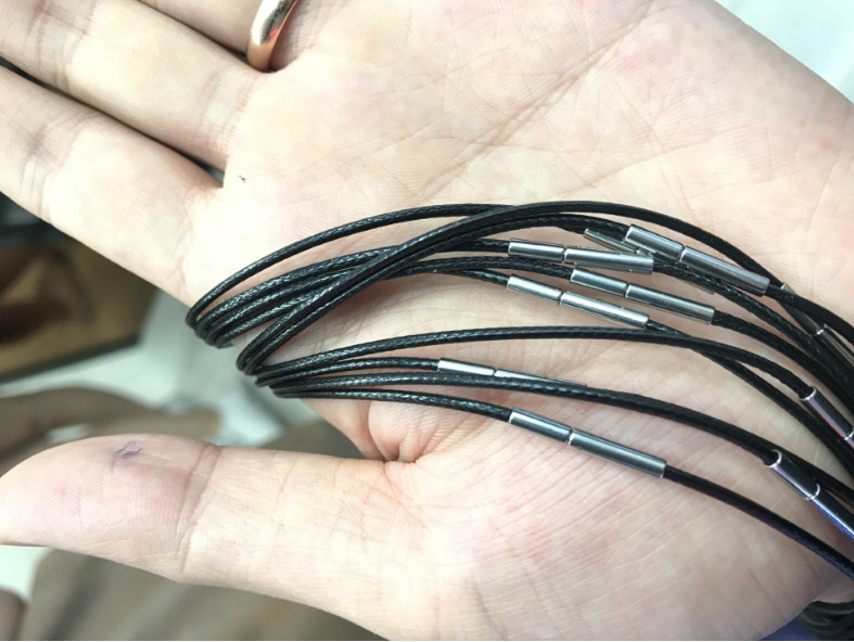 Stainless Steel Clasp 2mm Wax Leather Bracelet Necklace Cord String Chain 7-28″