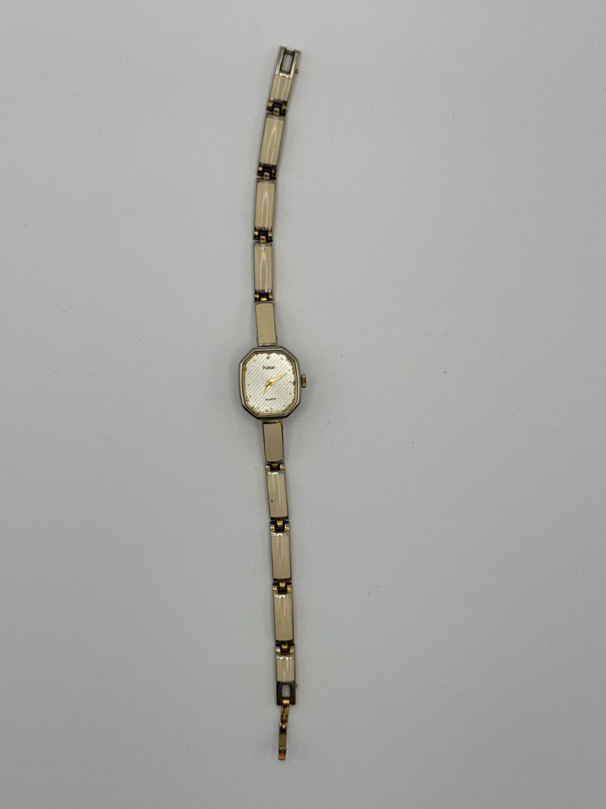 Vintage Pulsar Two-Tone Octagonal Ladies Watch Quartz Untested
