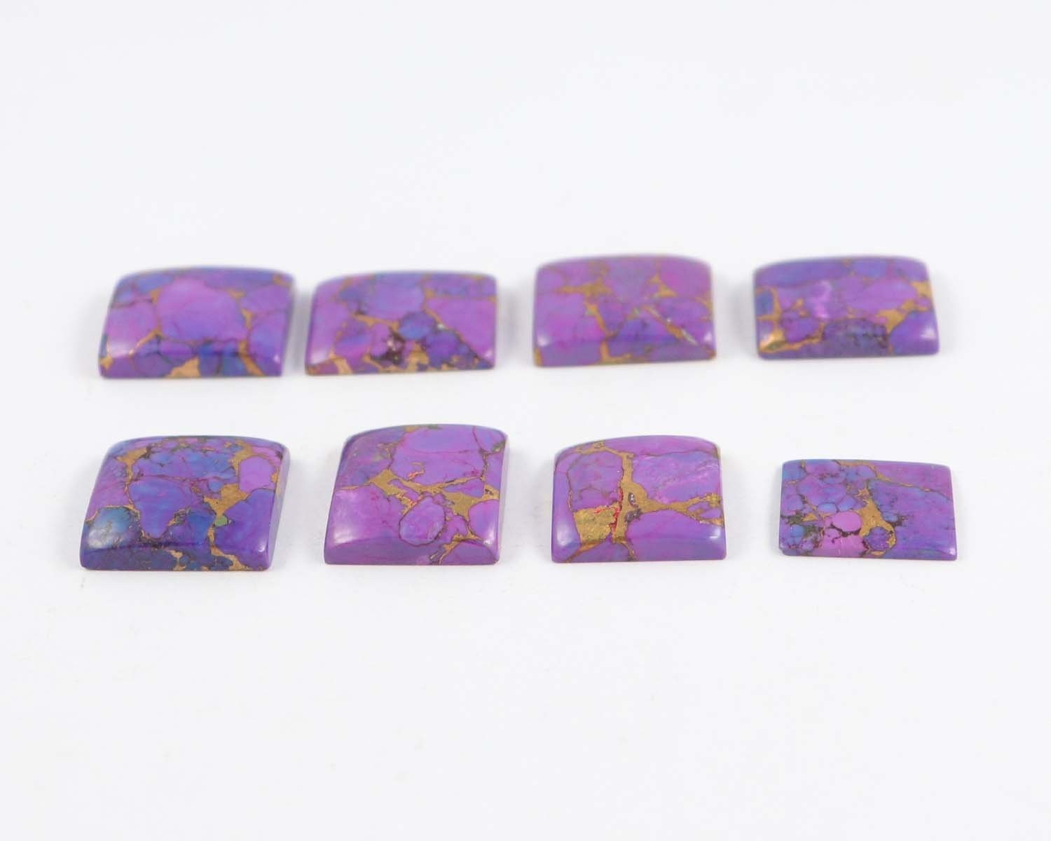 Natural Purple Copper Turquoise Rectangle Cabochon 6x8mm to 20x25mm Gemstone