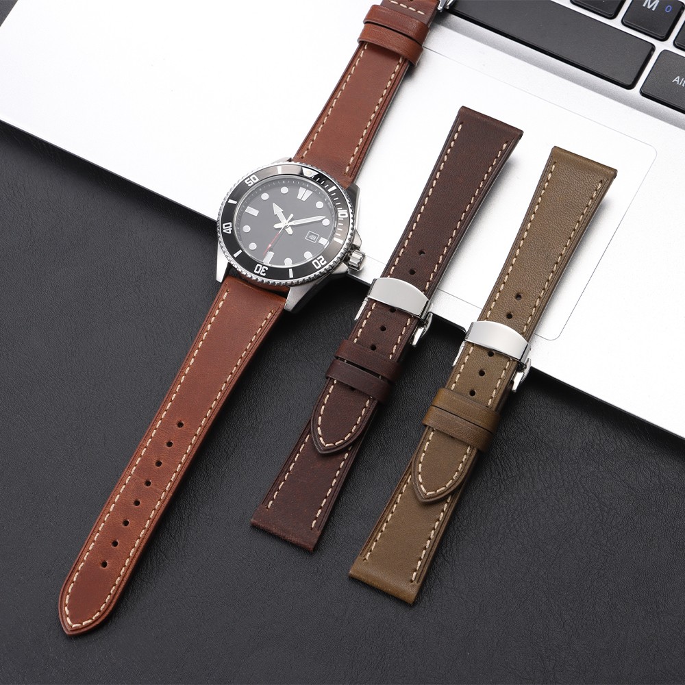 Replacement Leather Watch Band Genuine Watch Straps for Men Women Christmas Gift