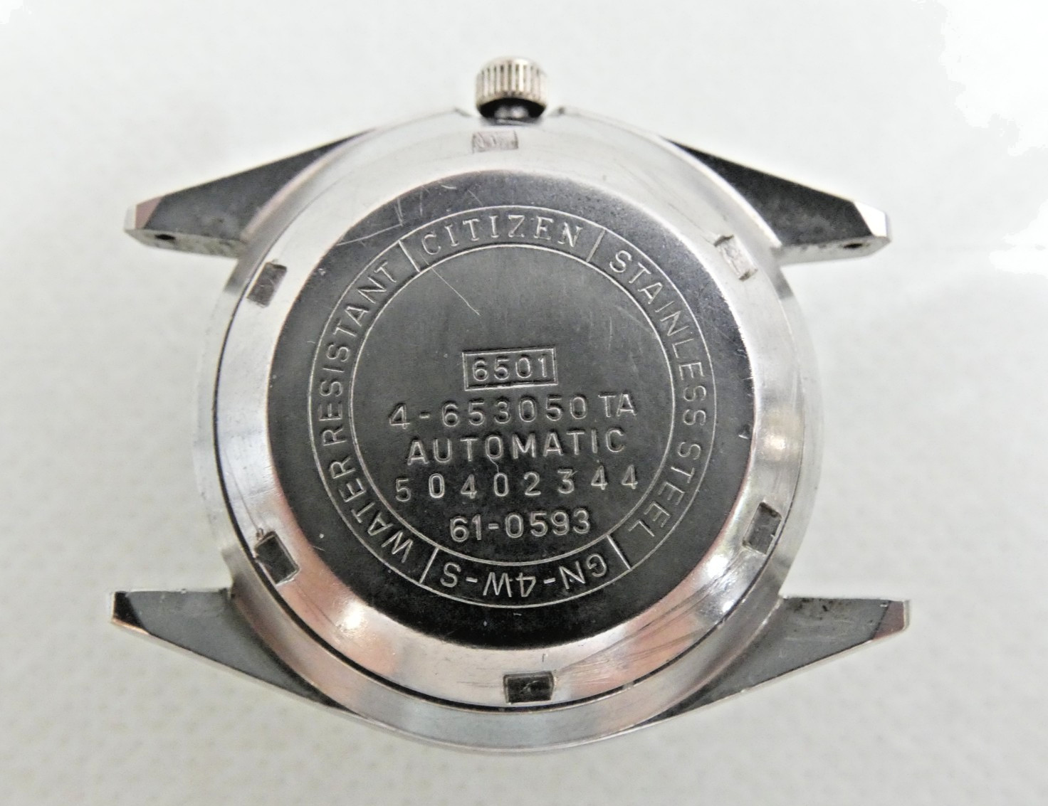 VINTAGE CITIZEN AUTOMATIC WATCH faceted crystal 6501 / 61-0593