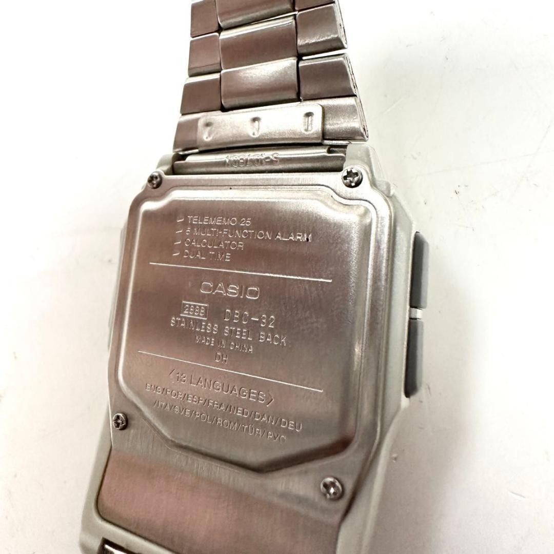 Casio DBC-32 Data Bank Digital Calculator Watch Stainless Steel