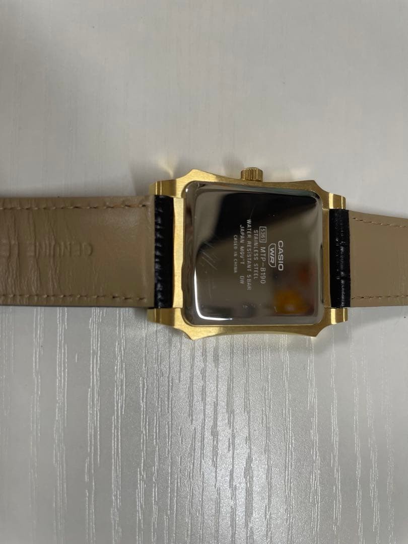 Casio MTP-B190 Gold Tone White Dial Quartz Watch