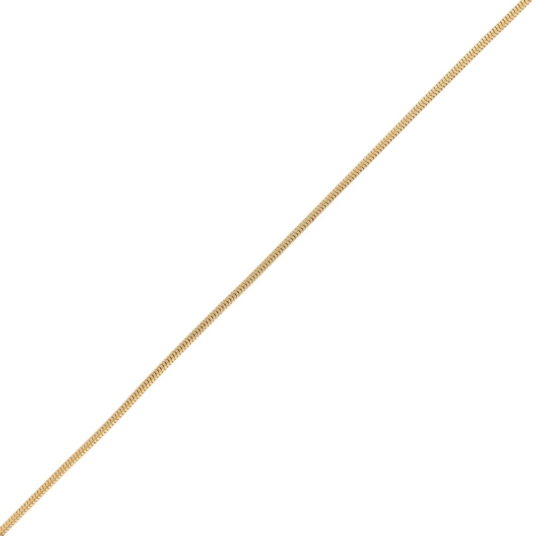 1.3mm Snake Link Chain 18″ Necklace 14k Yellow Gold 4.77 Grams