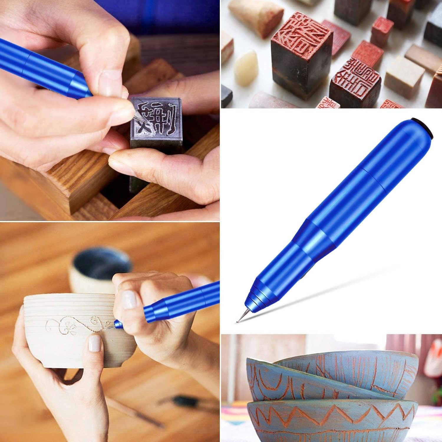 Electric Engraving Pen with Multiple Bits – USB Rechargeable for All Materials