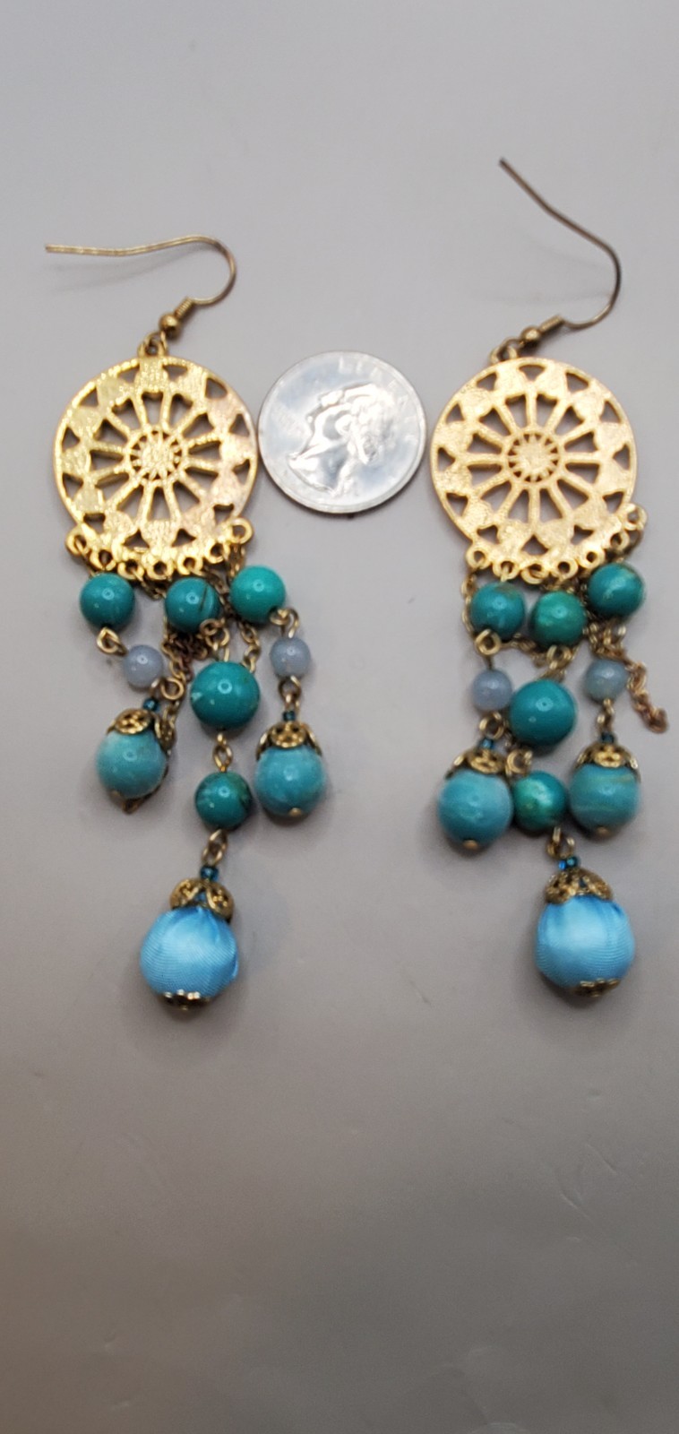 10Pc Southwest Style Faux Turquoise Lot: Premier Designs Necklace, Avon pendant+