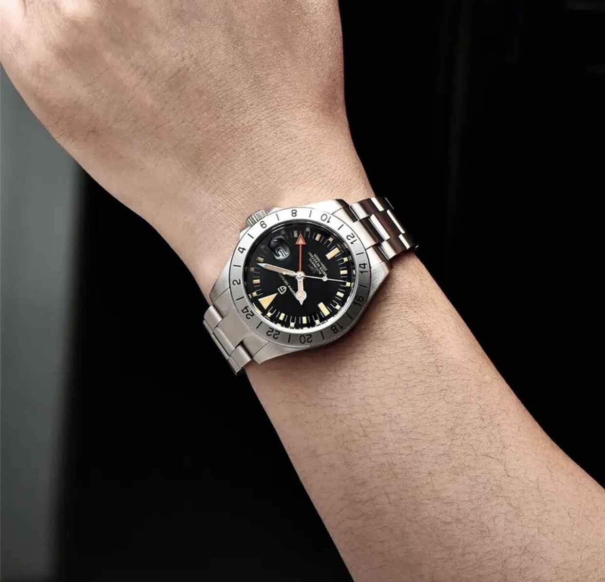 PAGANI DESIGN GMT Men Automatic Mechanical Watch 2024 New Stainless Steel Luxury