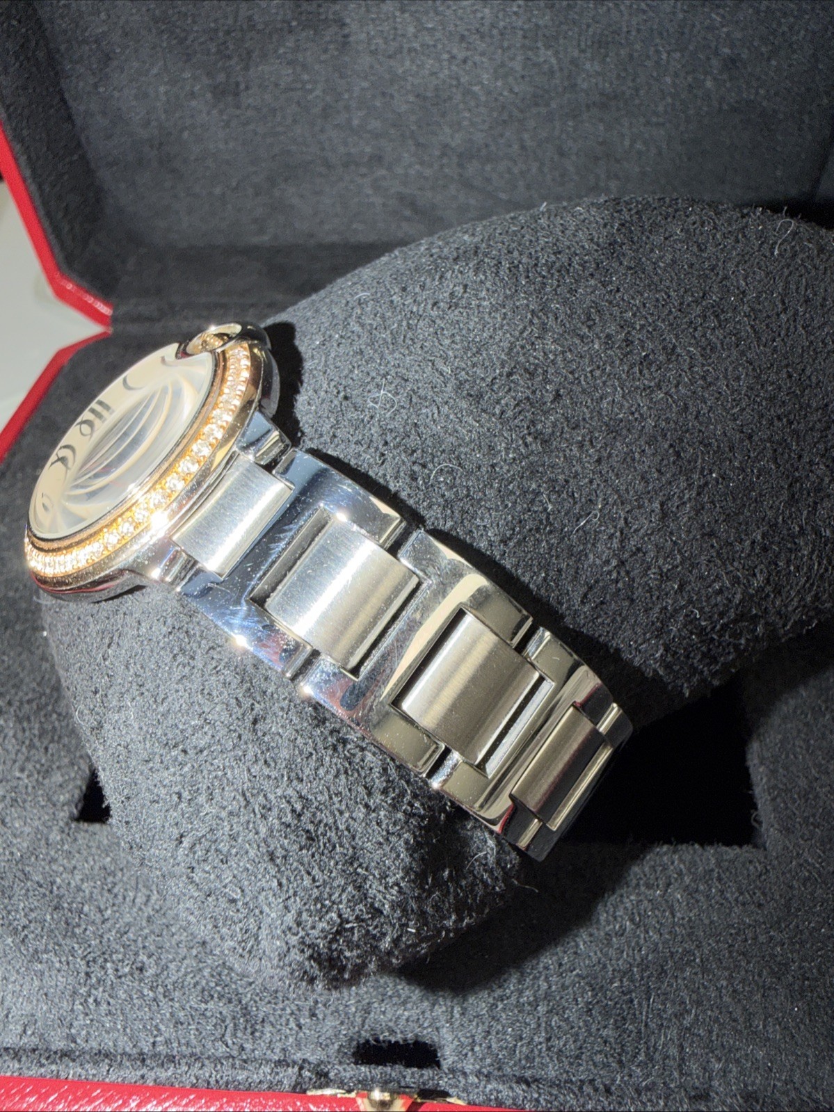Cartier Ballon Bleu Steel/Rose Gold Diamond Ladies 28mm Watch WE902079