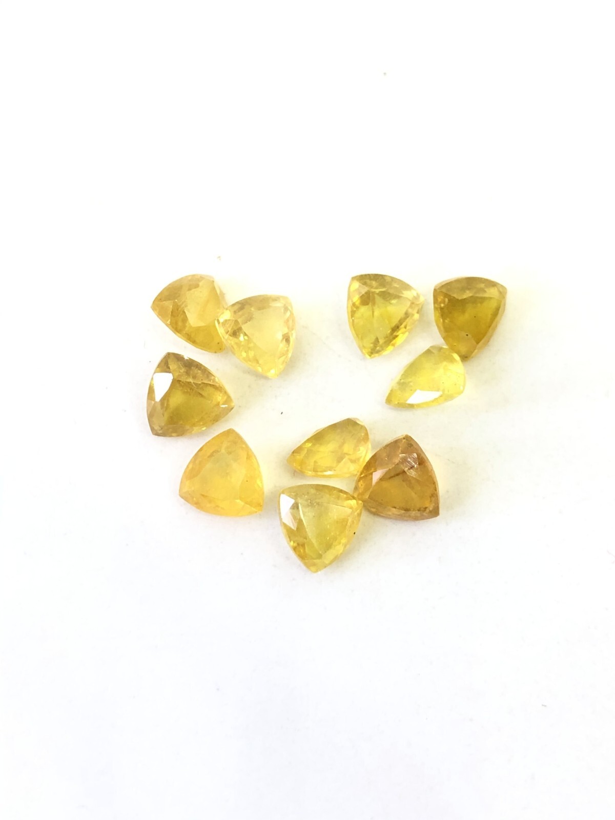 Yellow Sapphire Trillion Size 3mm, 4mm, 5mm, 6mm, 7mm, 8mm, 9mm, 10mm, 11mm & 12