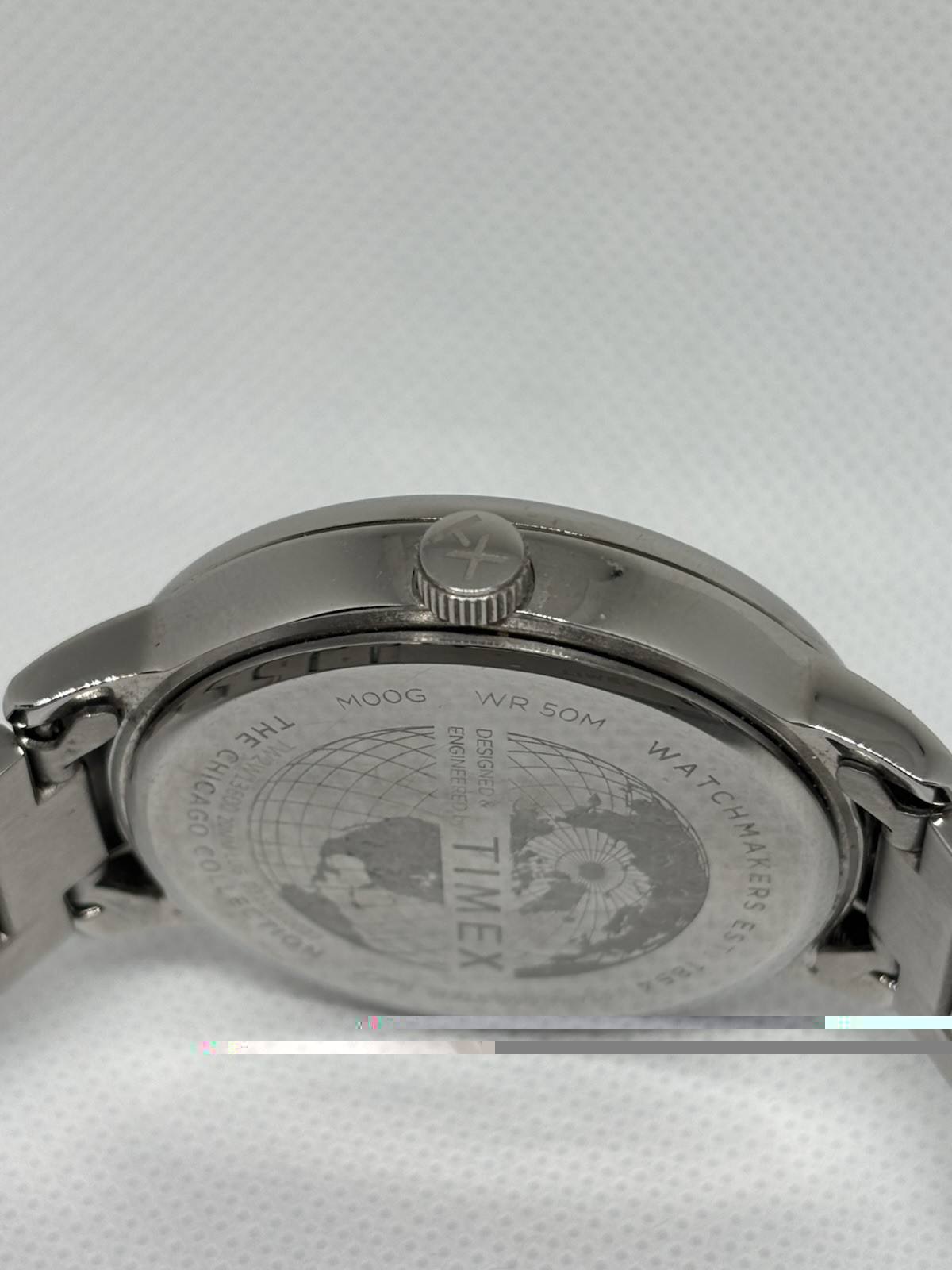Timex Men’s Blue Dial Day Date Quartz Watch Stainless Steel WR50M Working