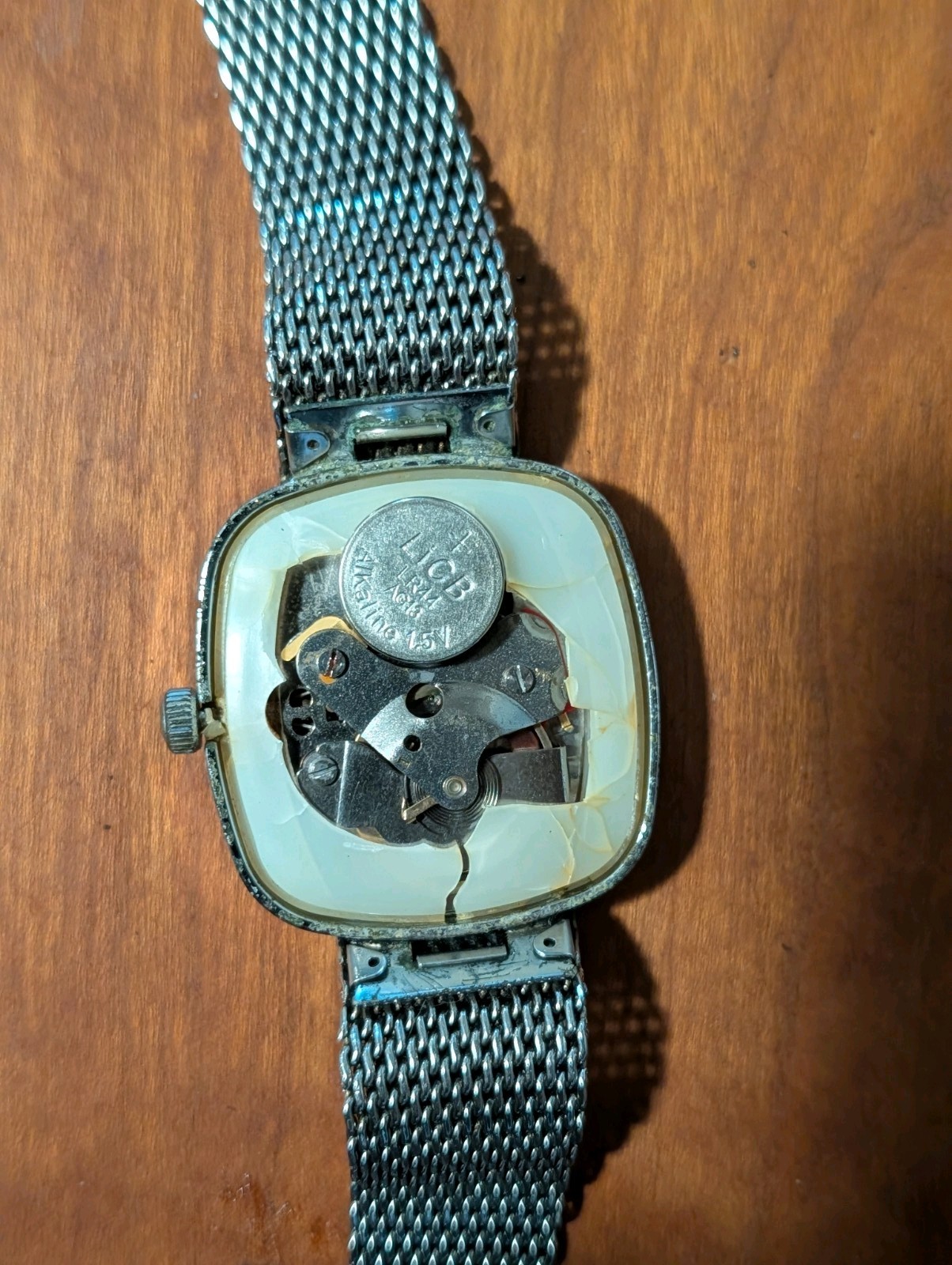 Vintage Classic Timex Electric Dynabeat Watch Square Case Root Beer Dial