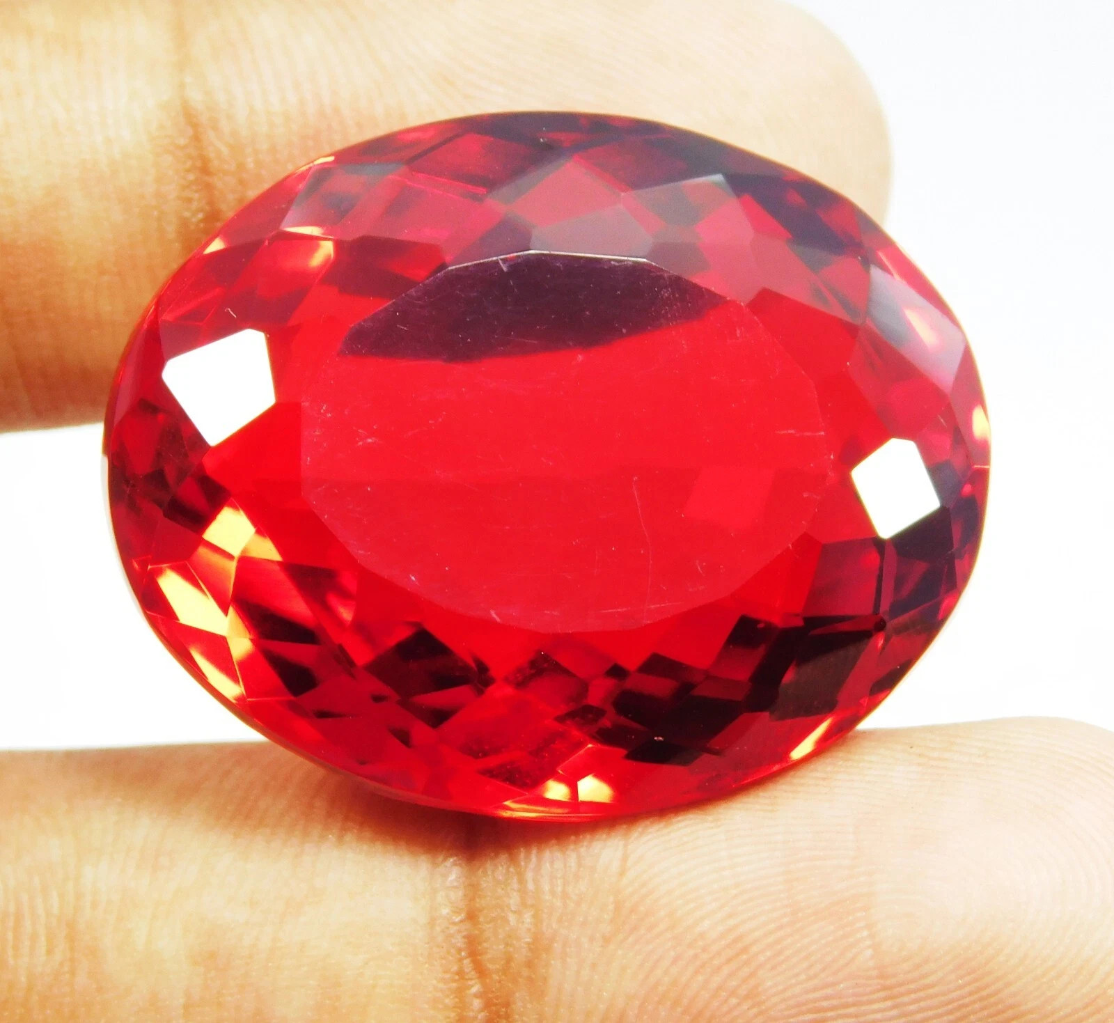 Natural 58.85 27 mmCt Brazilian Red Topaz Oval Cut Loose Gemstone EGL Certified