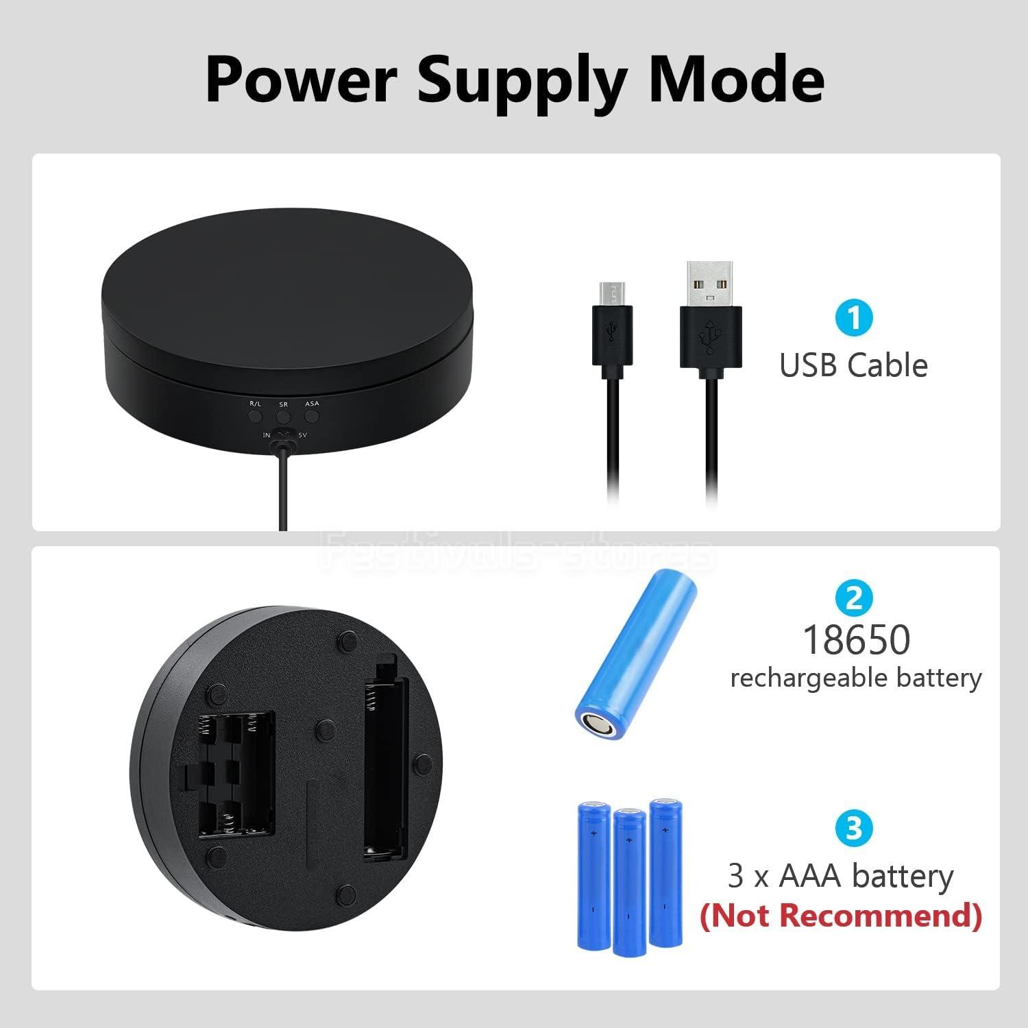 360° Electric Motorized Rotating Display Stand Jewelry Photography Show Holder