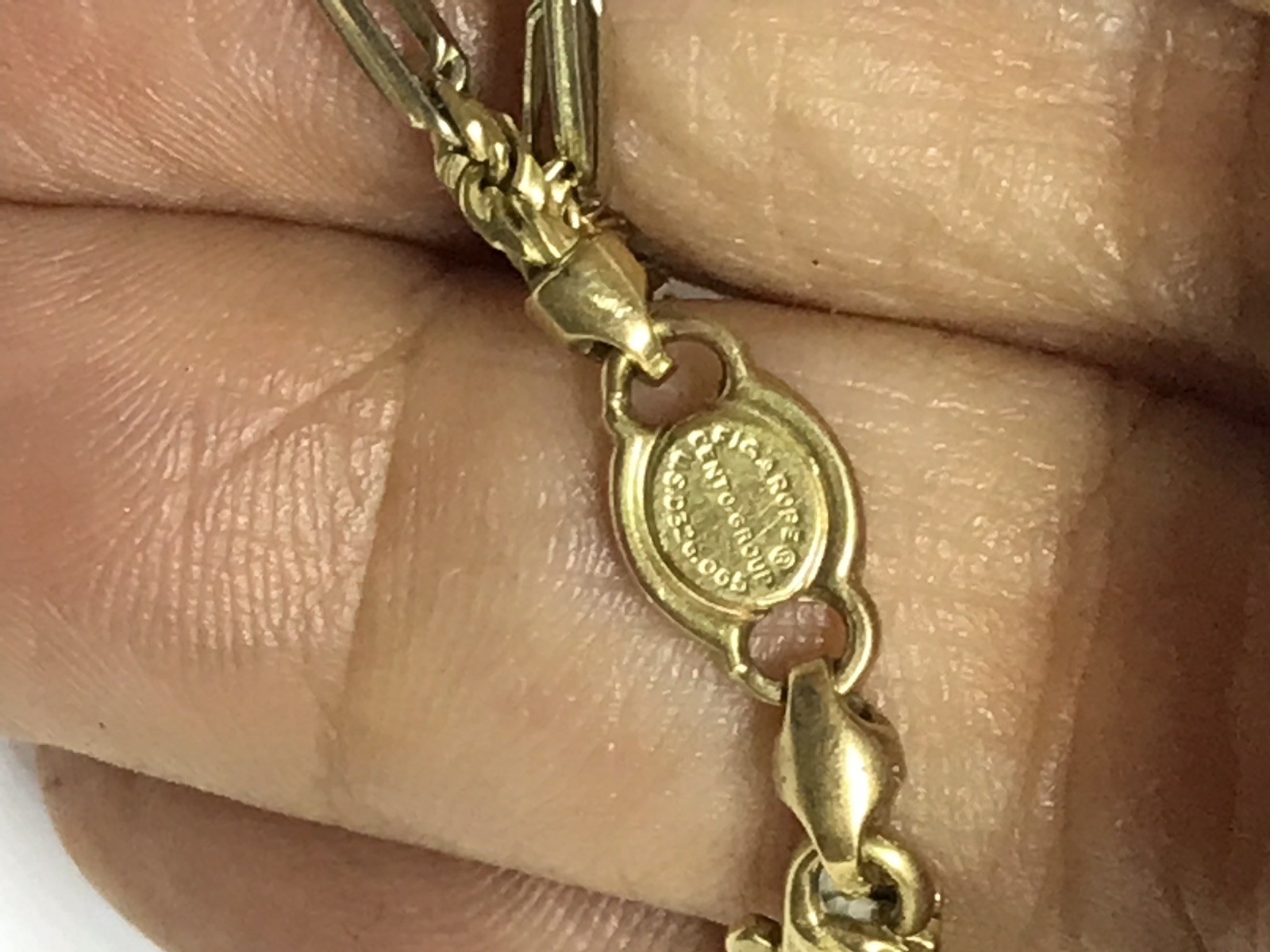 GOLD 14k chain figarope Yellow White Italy 22” Inch 2mm 14.5g