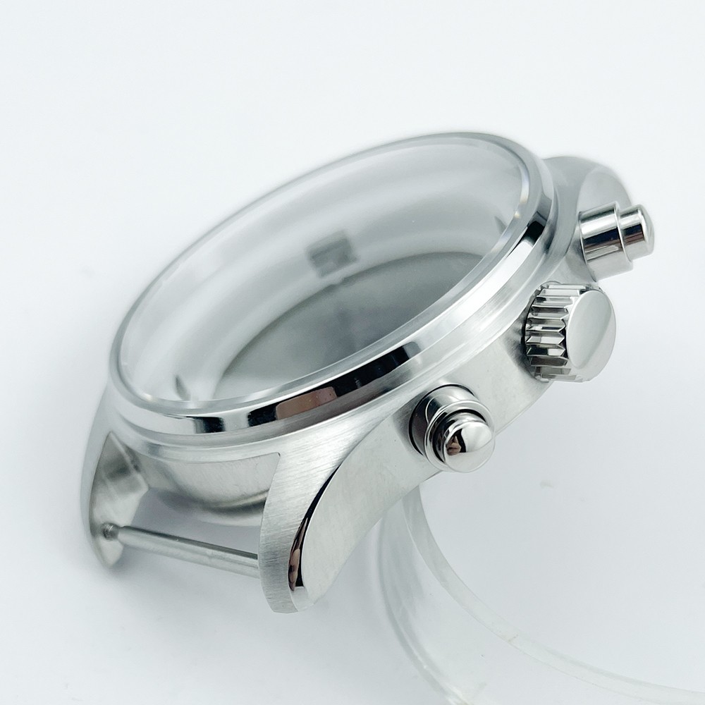 45mm Pilot Chronograph Watch Case Sapphire Crystal for Miyota 0S00